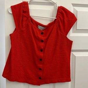 Textured Madewell button down top